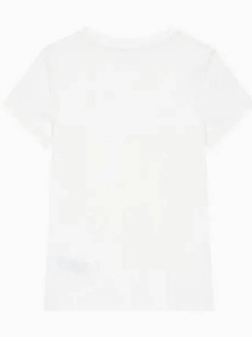 Jeans Institutional Logo Slim Fit Short Sleeve T-Shirt White - CALVIN KLEIN - BALAAN 1