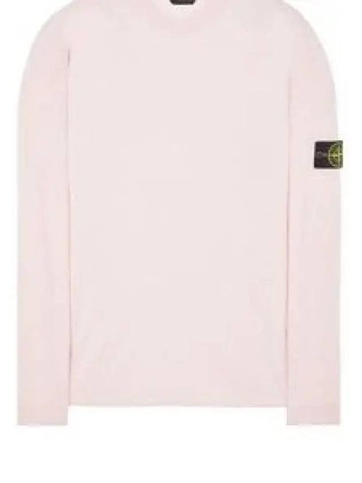 Raw Hand Cotton Crewneck Knit Top Pink - STONE ISLAND - BALAAN 2