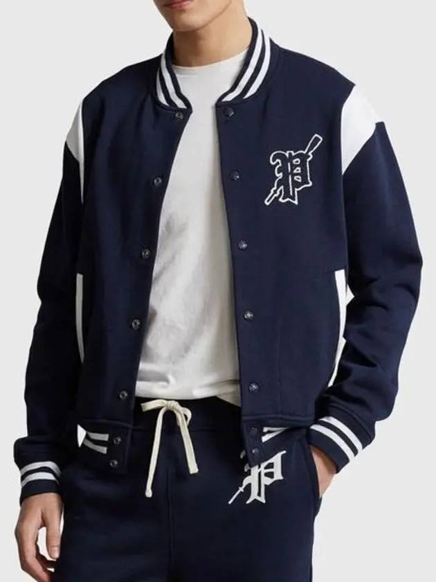 Accent Patch Bomber Jacket Navy - POLO RALPH LAUREN - BALAAN 6