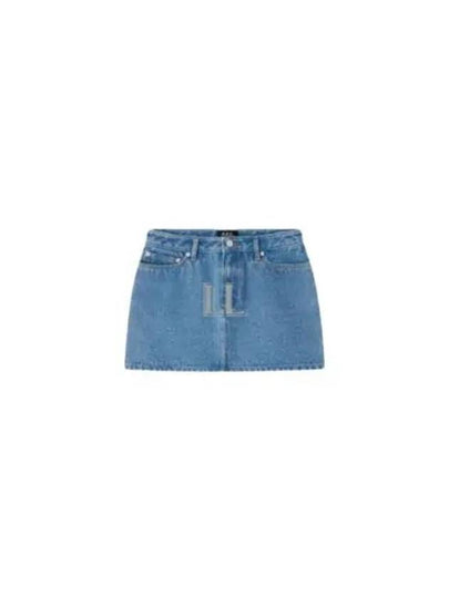 Women's Mini-Jupe Denim H-Line Skirt Blue - A.P.C. - BALAAN 2