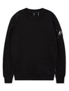 Logo Plaque Crew Neck Sweatshirt Black - MOOSE KNUCKLES - BALAAN 2