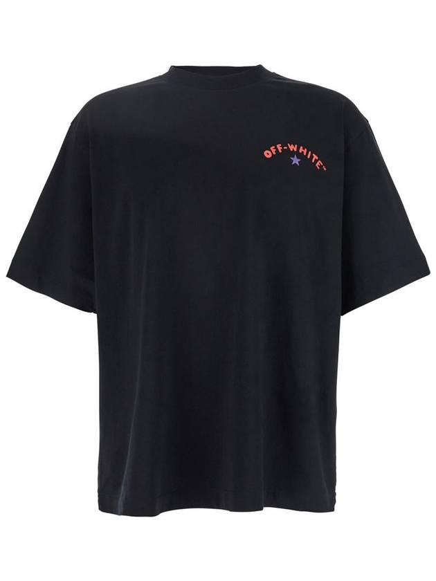 'Star Arrow' Black T-Shirt With Maxi Logo Printed On The Back In Cotton Man - OFF WHITE - BALAAN 1