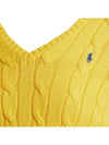 Women's Embroidered Logo Knit Top Yellow - POLO RALPH LAUREN - BALAAN 5