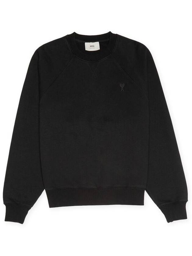 De Coeur Embroidery Sweatshirt Black - AMI - BALAAN 1