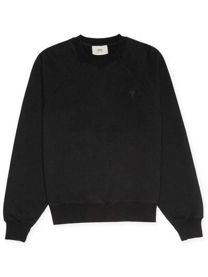 De Coeur Embroidery Sweatshirt Black - AMI - BALAAN 2