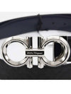 Gancini Buckle Reversible Leather Belt Navy Black - SALVATORE FERRAGAMO - BALAAN 4