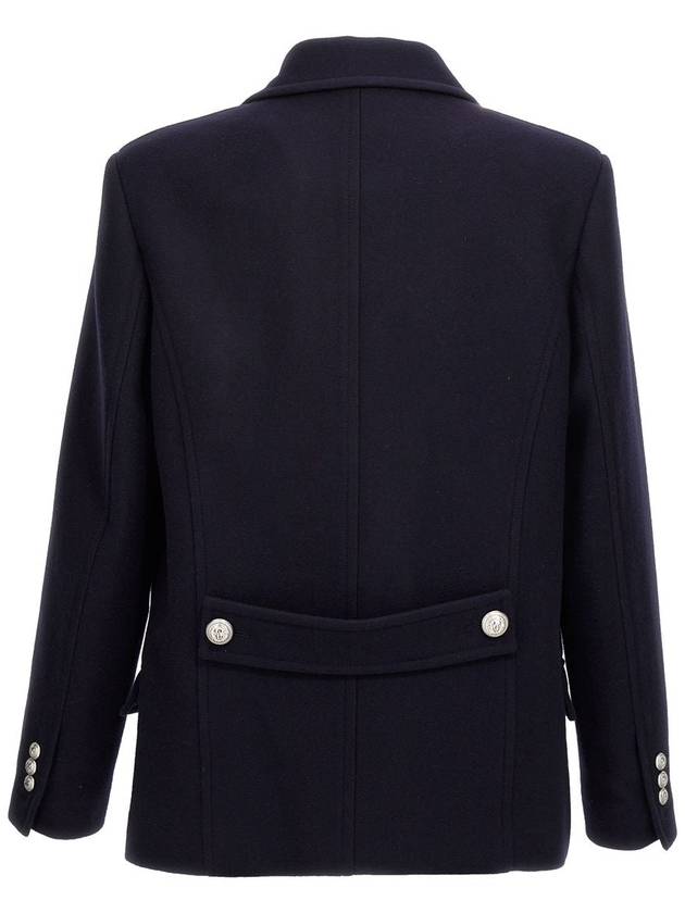 Balmain Double-Breasted Coat With Logo Buttons - BALMAIN - BALAAN 2