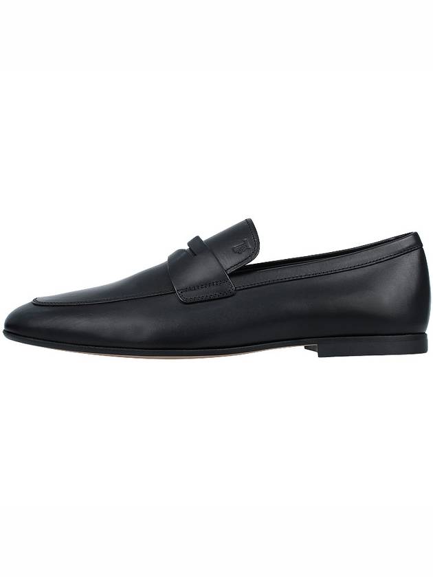 Men's Small Logo Leather Penny Loafer Black - TOD'S - BALAAN 4