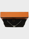 Mini Pop H Pendant Necklace Palladium Blanc - HERMES - BALAAN.