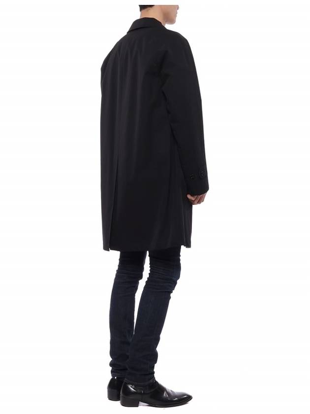 Men's Camden Cotton Gabardine Car Single Coat Black - BURBERRY - BALAAN.