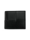 Intrecciato Coin Pocket Half Wallet Black - BOTTEGA VENETA - BALAAN 2