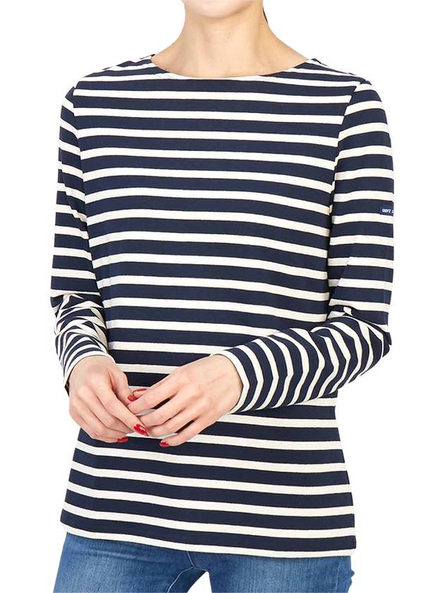 Women's Meridame II Striped Long Sleeve T-Shirt Marine Ecru - SAINT JAMES - BALAAN 6