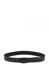 Men's Logo Leather Belt Black - DIOR - BALAAN 2