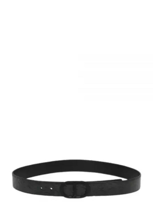 Men's Logo Leather Belt Black - DIOR - BALAAN 2