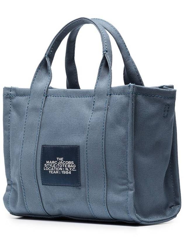 Logo Small Canvas Tote Bag Blue Shadow - MARC JACOBS - BALAAN 4