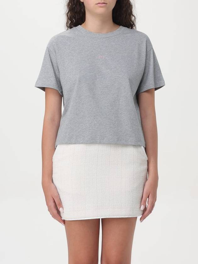 Boxy Micro Logo Short Sleeve T-Shirt Grey - A.P.C. - BALAAN 2