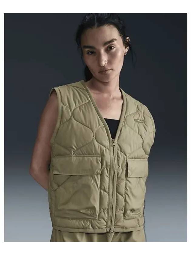 Sportswear Women s Quilted Vest Neutral Olive Medium HQ3007 276 735121 - NIKE - BALAAN 1