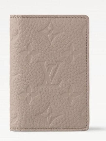 Pocket Organizer Taurillon Monogram Half Wallet Rose Beige - LOUIS VUITTON - BALAAN 1