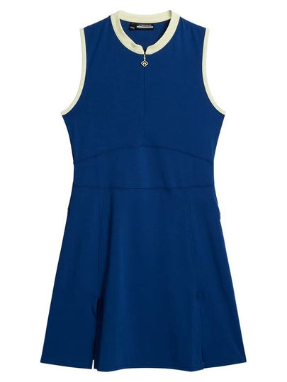 Ebony Golf Sleeveless Short Dress Estate Blue - J.LINDEBERG - BALAAN 2