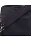 Triangle Logo Re-Nylon Saffiano Leather Cross Bag Black - PRADA - BALAAN 4