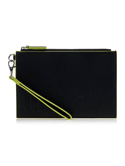 Logo Zipper Clutch Bag Black - MSGM - BALAAN 2