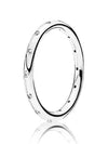 Women's Simple Sparkling Band Ring Silver - PANDORA - BALAAN 3