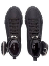 Pouch Re-Nylon Wheel High Top Sneakers Black - PRADA - BALAAN 6