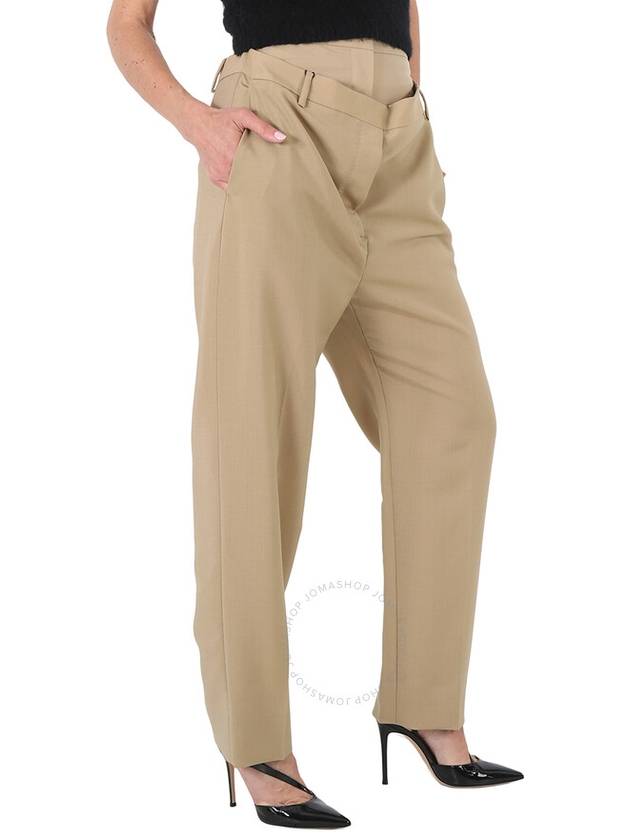 Burberry Runway Ladies Beige Trousers With Double Waist, Brand Size 4 (US Size 2) - BURBERRY - BALAAN 3