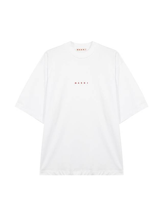 Logo Cotton Short Sleeve T-Shirt White - MARNI - BALAAN 2