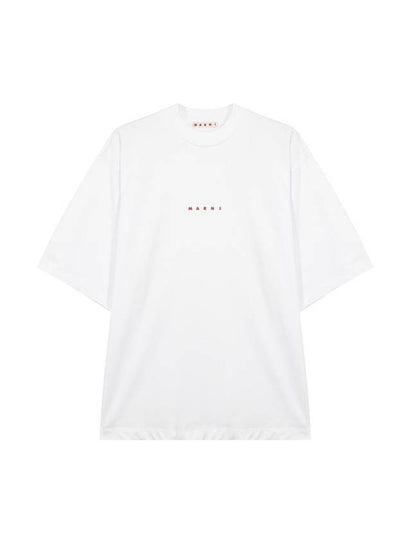 Logo Cotton Short Sleeve T-Shirt White - MARNI - BALAAN 2