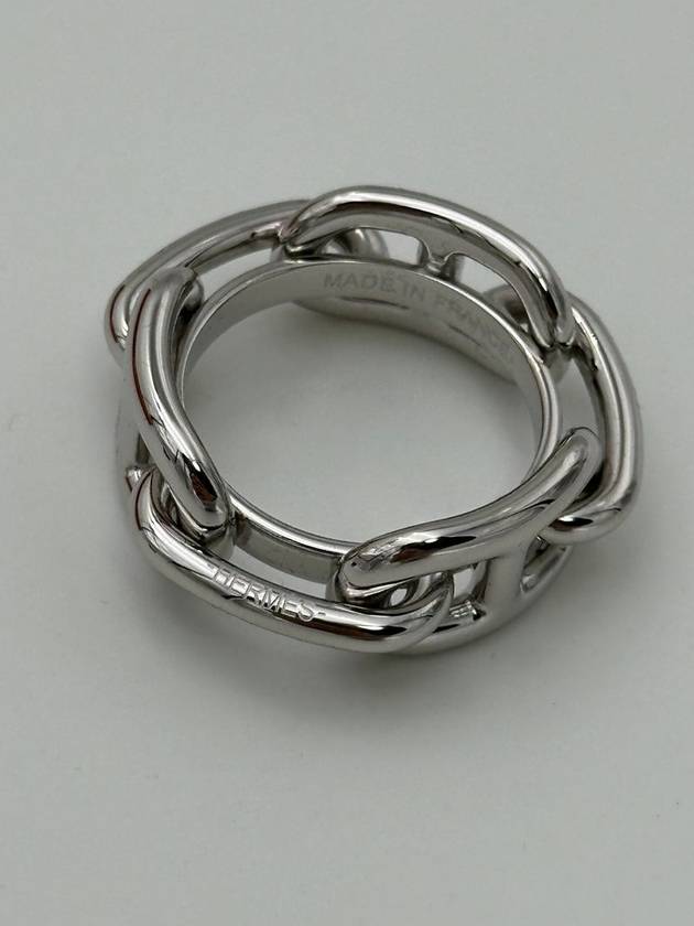 Legate 90 Silver Scarf Ring H601107S - HERMES - BALAAN 5