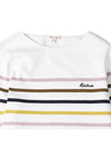 Logo Stripe Long Sleeve T-Shirt White - BARBOUR - BALAAN 4