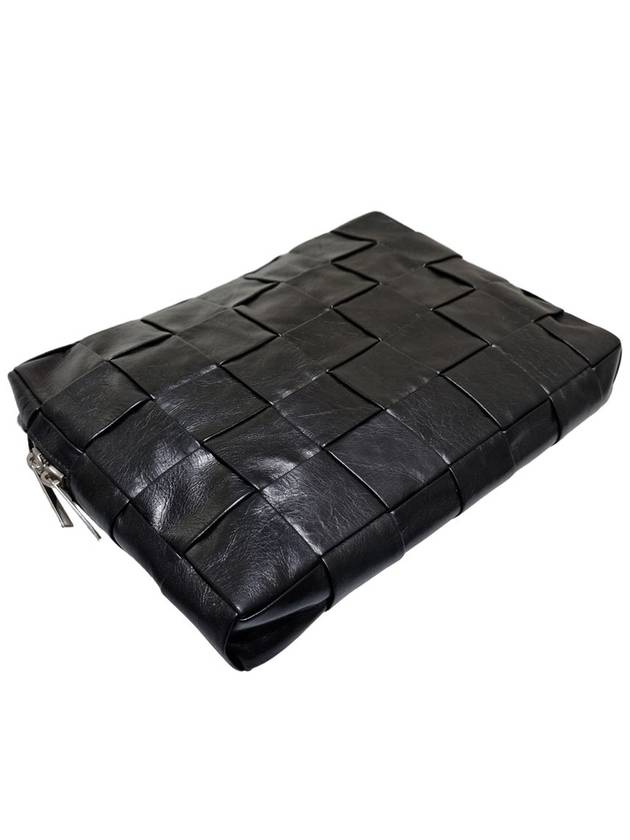 Women s 649994 Black Cassette Document Clutch - BOTTEGA VENETA - BALAAN 3