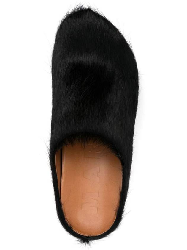 Marni 50Mm Long-Hair Calfskin Chunky Sabot - MARNI - BALAAN 4