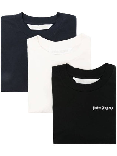 Classic Logo Embroidered T-Shirt 3 Pack Set PWAA044S24JER0038484 - PALM ANGELS - BALAAN 2