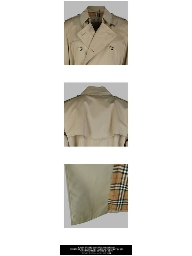 Men Kensington Heritage Trench Double Coat Beige - BURBERRY - BALAAN 4