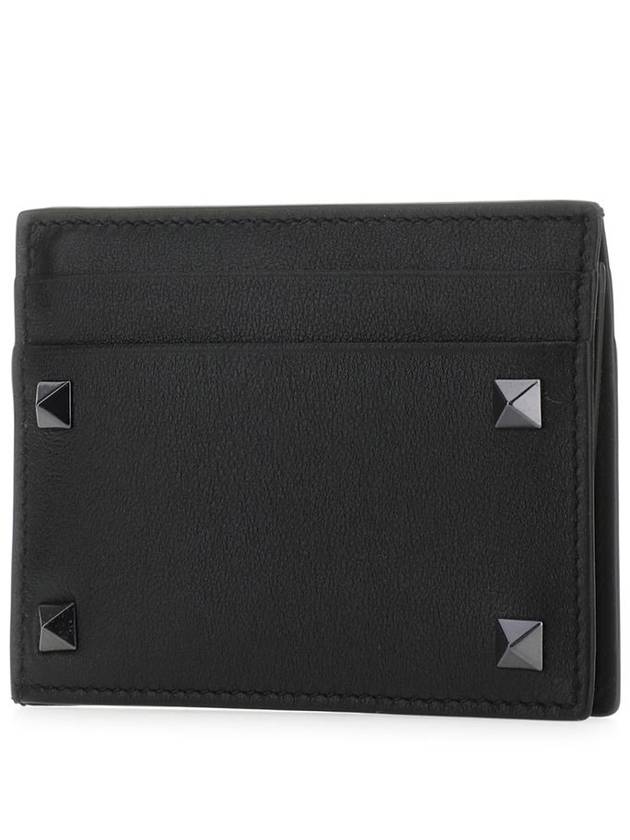 Rockstud Card Wallet Black - VALENTINO - BALAAN 5