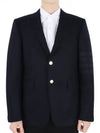 Men's Diagonal Armband Cashmere Flannel Classic Jacket Navy - THOM BROWNE - BALAAN 2