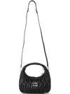 Wander Materasse Nappa Leather Mini Hobo Tote Bag Black - MIU MIU - BALAAN 8