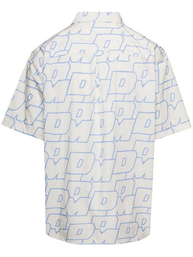 White Shirt With All-Over Ddm Print In Cotton Man - DROLE DE MONSIEUR - BALAAN 2