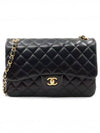 Women s Chanel A58600 Black Lambskin Gold Chain Classic Jumbo Two Flap Shoulder Bag 17th gt Gangbuk used luxury goods - CHANEL - BALAAN 1