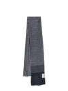 Check Pattern Silk Blend Scarf Grey - BRUNELLO CUCINELLI - BALAAN 2