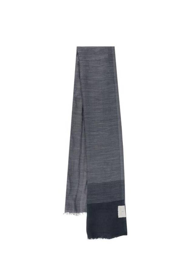 Check Pattern Silk Blend Scarf Grey - BRUNELLO CUCINELLI - BALAAN 2