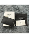 Grain calfskin compact zipped card wallet - CELINE - BALAAN 4