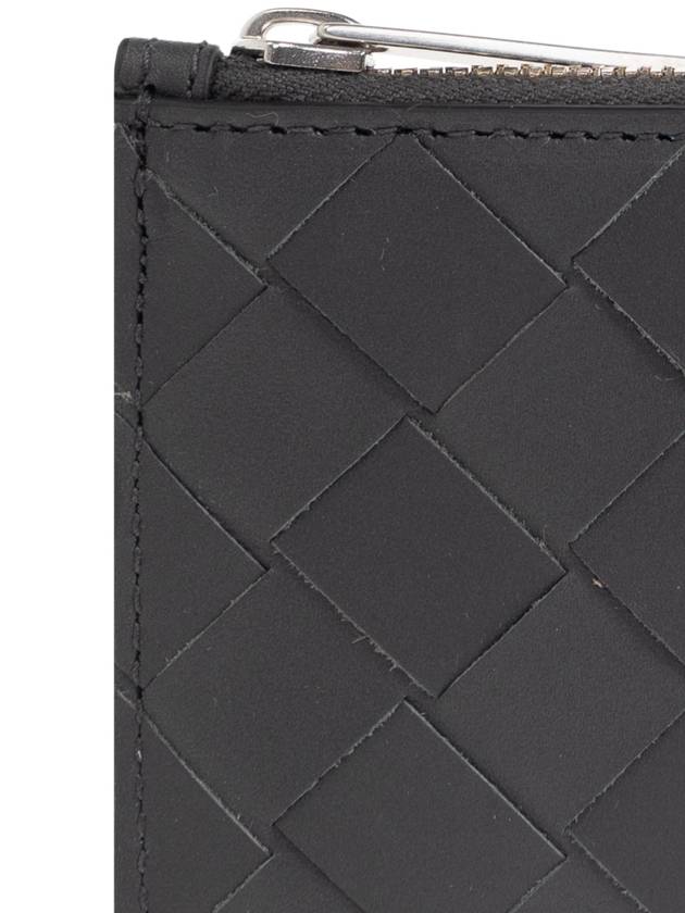 Intrecciato Zippered Leather Card Wallet Grey - BOTTEGA VENETA - BALAAN 6