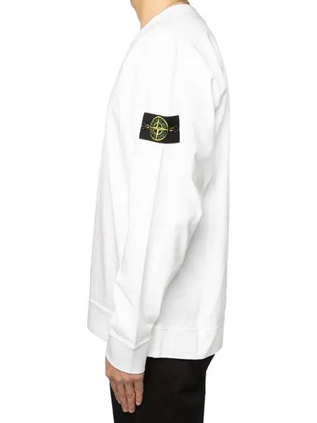 Heavy Cotton Jersey Garment Dyed Sweatshirt White - STONE ISLAND - BALAAN 5
