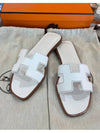 Oran Calfskin Slippers Blanc - HERMES - BALAAN 2