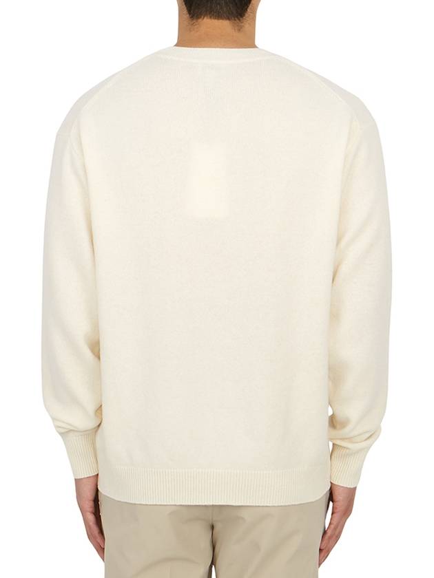 Boke Flower Merino Wool Knit Top Off White - KENZO - BALAAN 5