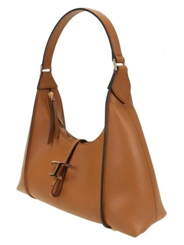 T Timeless Calf Leather Small Shoulder Bag Brown - TOD'S - BALAAN 3