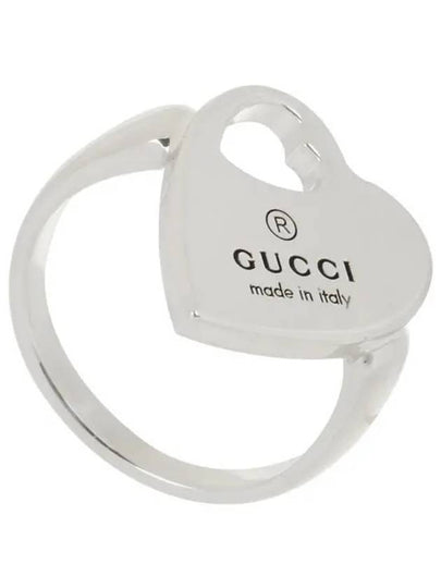 Trademark Heart Motif Ring Silver - GUCCI - BALAAN 2